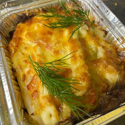 Овощная лазанья с мясной начинкой