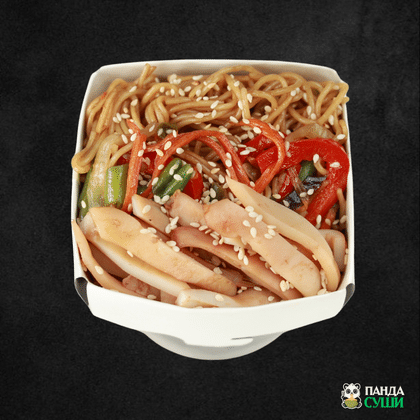 Яичная лапша ВОК с кальмаром