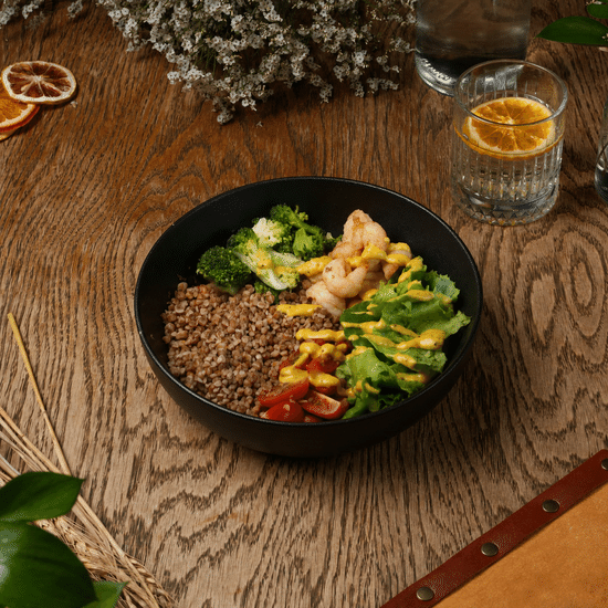 Гриль боул с креветкой