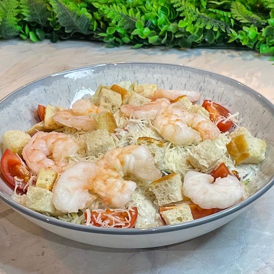 Салат Цезарь с Креветкой