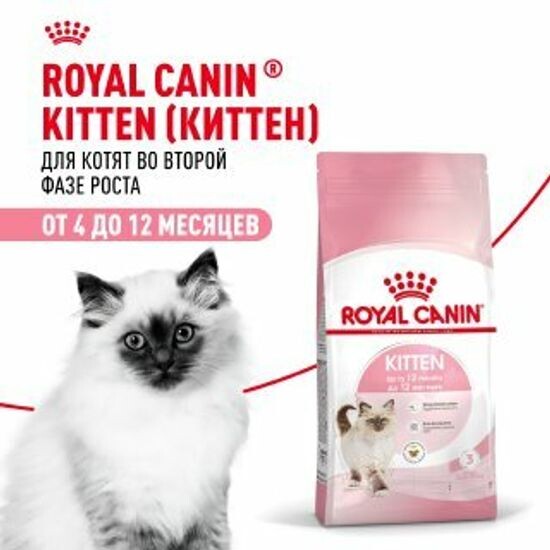 ROYAL CANIN Киттен сухой корм для котят от 4 до 12 месяцев