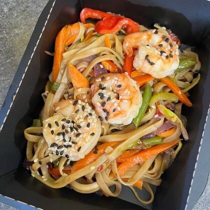 вок с креветкой