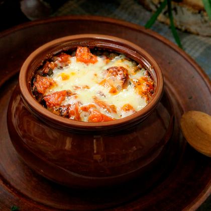 Картофель с колбасками