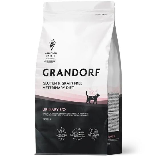 GRANDORF Veterinary Diet Urinary диетический сухой корм для кошек при МКБ, индейка
