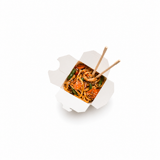 Лапша фунчоза с морепродуктами соус терияки