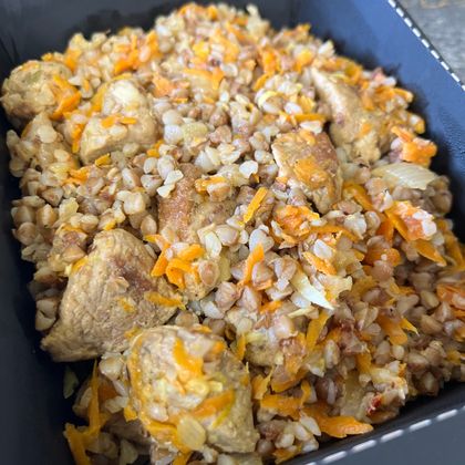 Греча по-купечески со свининой