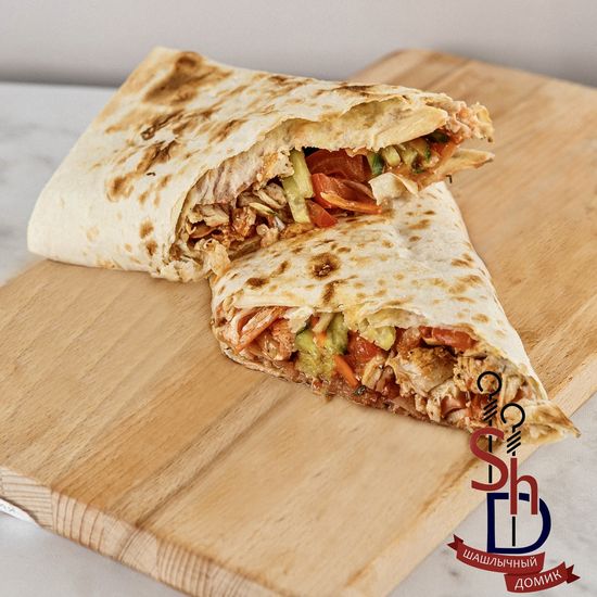Шаурма на углях из курицы