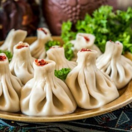 Хинкали с грибами