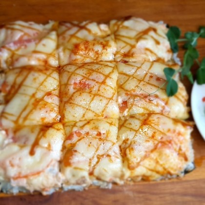 Суси пицца с курицей терияки