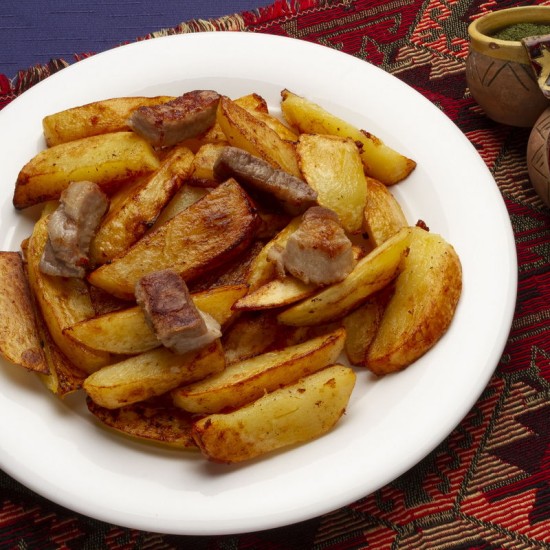 Картофель жареный с мясом