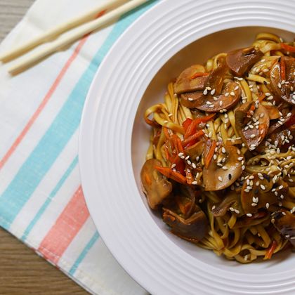 Удон с грибами