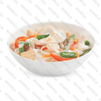 Лапша Удон WOK с курицей и сливочным соусом