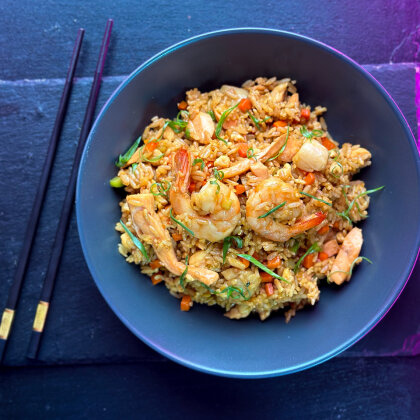 Рис с морепродуктами