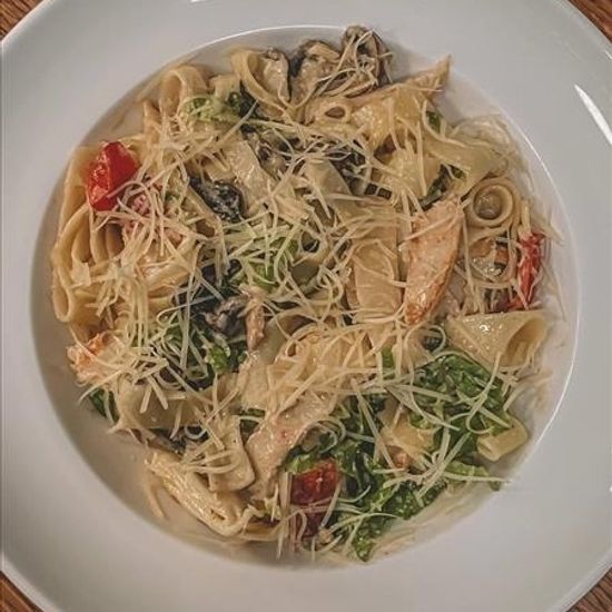 Паста с куриной грудкой