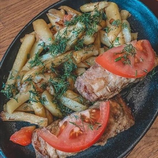 Сковородочка "Жарёха из сазана с картофелем"
