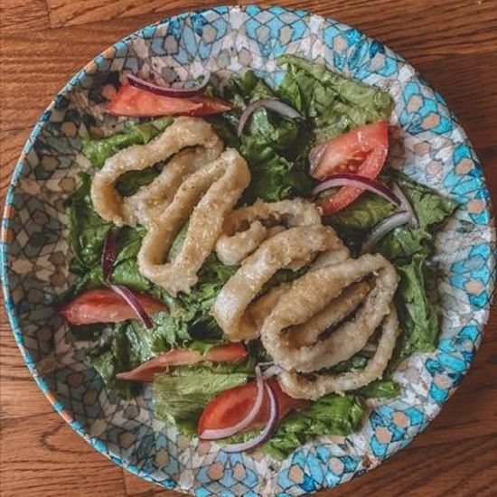 Салат из кальмаров с медовым соусом