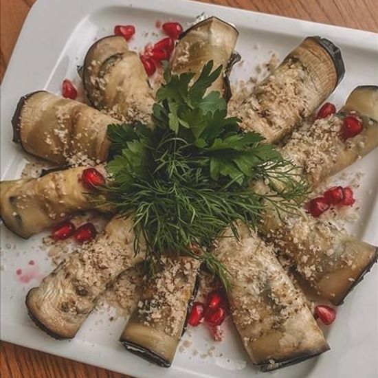 Рулетики из баклажан с творожным сыром и зеленью