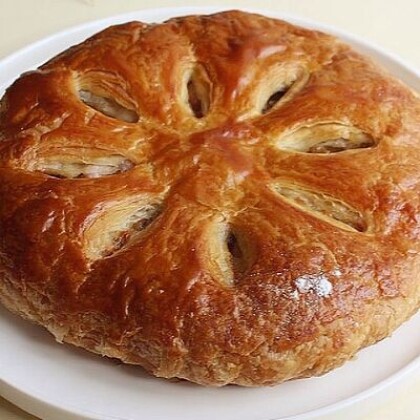 Пирог с ветчиной и грибами