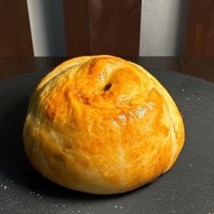 Булочка с вареной сгущенкой