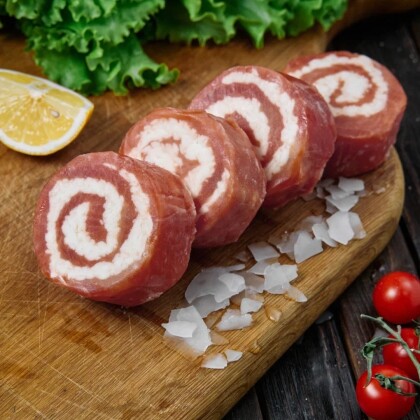 Рулеты для запекания из Сёмги с сыром и  фисташками