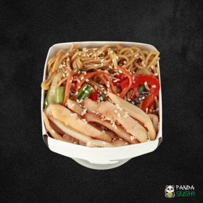 Яичная лапша ВОК с кальмаром