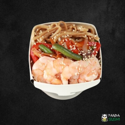 Пшеничная лапша ВОК с креветками