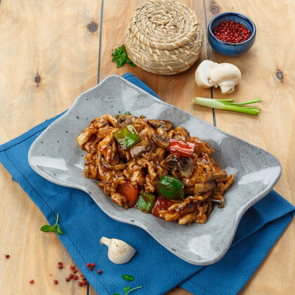 Курица с шампиньонами