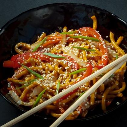 Wok с овощами или грибами