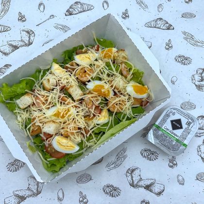 Салат "Цезарь" с креветками