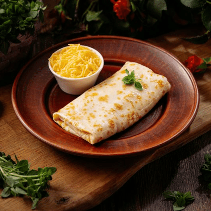 Блин с сыром и чесноком