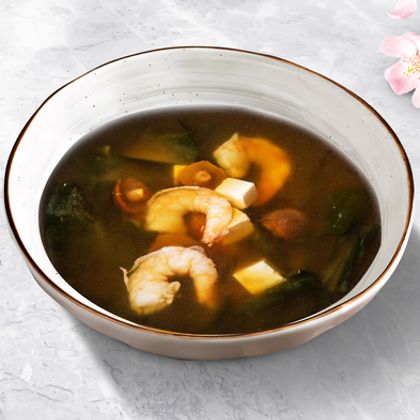 Мисо суп с креветками