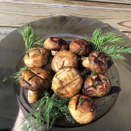 Шампиньоны на углях