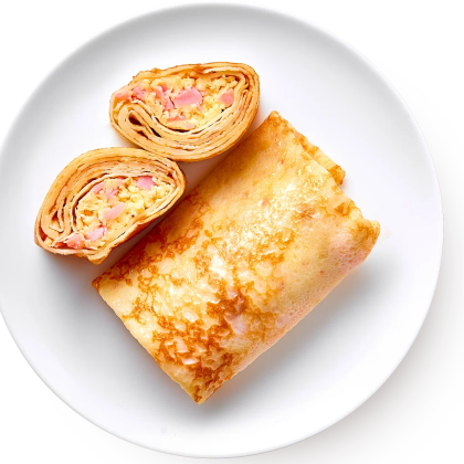 Блинчики с ветчиной и сыром