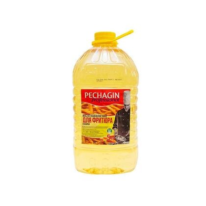 Масло подсолнечное Pechagin Professional для фритюра и жарки, 5л