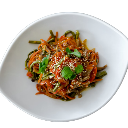 Салат с папоротником WOK