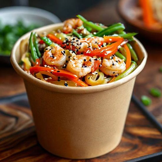 Удон терияки с морепродуктами