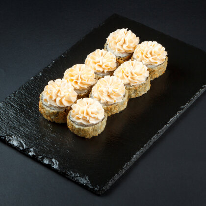 Кани темпура с соусом лавой