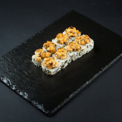 Запеченный с мидиями