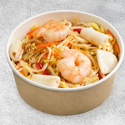 Лапша с морепродуктами
