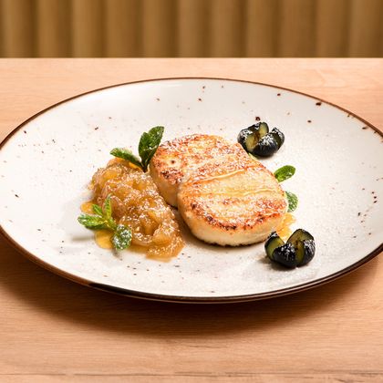 Сырники с яблочным кули