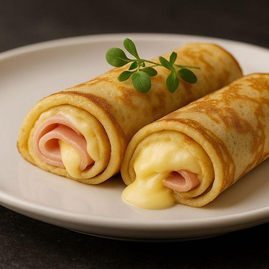 Блинчики с ветчиной и сыром