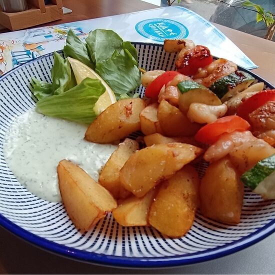 Сувлаки с морепродуктами