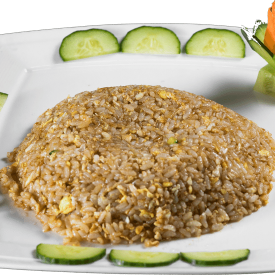 №55 Рис жареный в соевом соусе с говядиной,овощами и черемшой