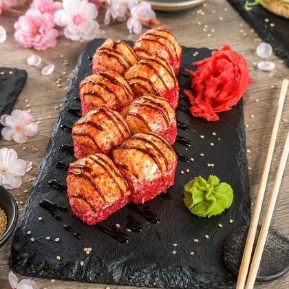Запеченная Калифорния с крабом