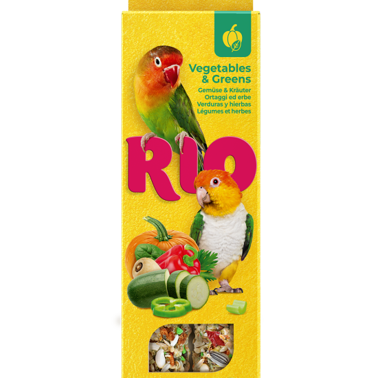 RIO палочки для средних попугаев с овощами и зеленью, 2 шт по 75 г