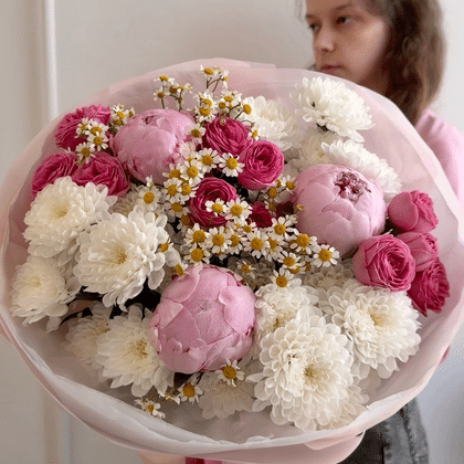 Летняя коллекция: Букет «Розовое облако»