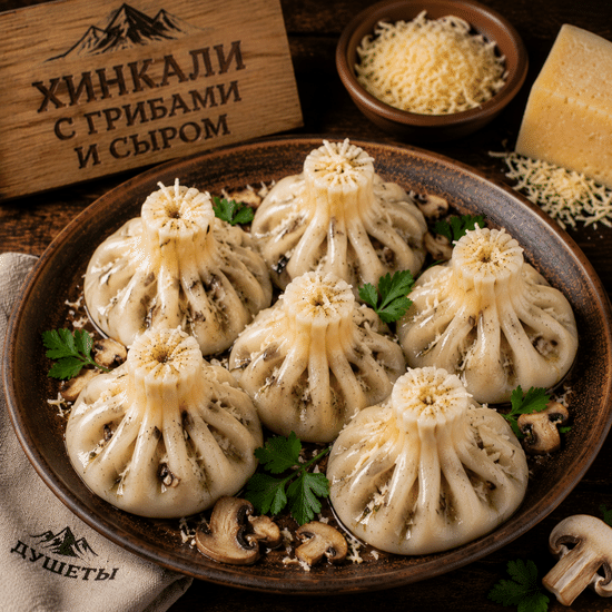 Хинкали сыр грибы