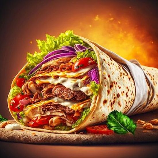 Шаурма по ливански с курицей