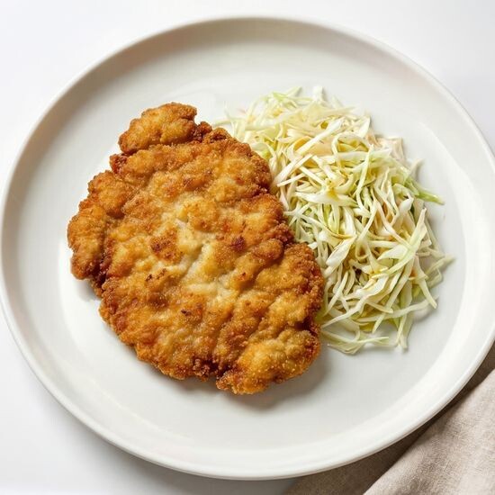 Шницель из свинины с овощами