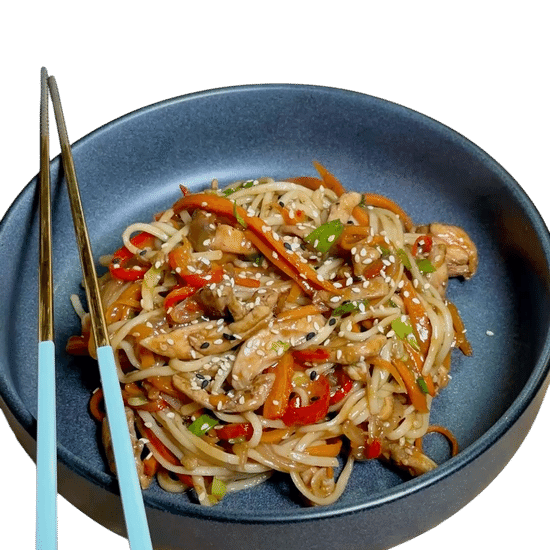 Лапша удон с курицей